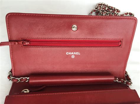 chanel red wallet|chanel red wallet on chain.